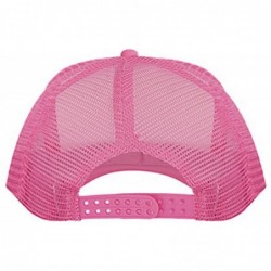 Baseball Caps Personalized Snapback Trucker Hats Custom Unisex Mesh Outdoors Baseball Caps - Pink - CM18ECYSHWL $14.81
