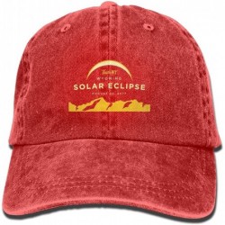 Cowboy Hats Wyoming Total Solar Eclipse August 21 2017 Adult Fashion Cowboy Hat - Red - CP1855M62N2 $31.93