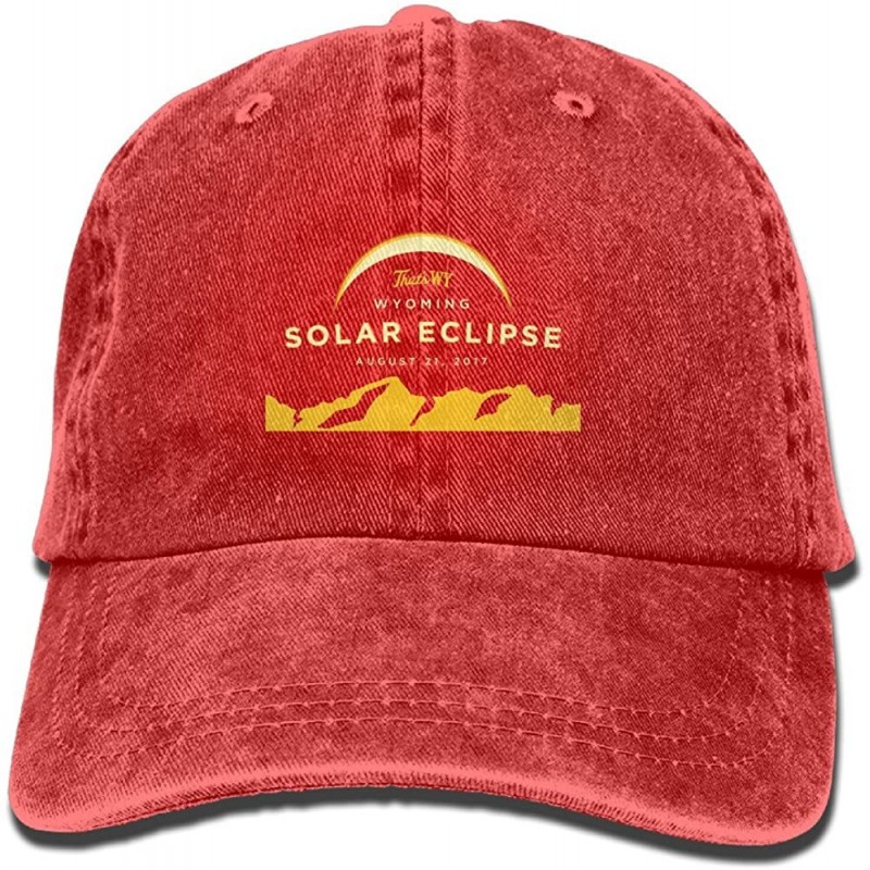Cowboy Hats Wyoming Total Solar Eclipse August 21 2017 Adult Fashion Cowboy Hat - Red - CP1855M62N2 $18.66