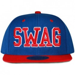 Baseball Caps Swag Snapback Caps - Royal/Red - CN11I5FZ4Q9 $28.13