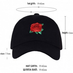 Baseball Caps Rose Embroidered Baseball Cap Adjustable Daddy Cap Men and Women Fashion Hip Hop Outdoor Sports Sun Hat - White...
