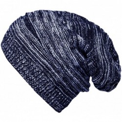 Skullies & Beanies 2 Pack Winter Slouchy Beanie Hat for Women & Men- Knit Soft Cozy Oversized Warm Hats - B-nvbk - C918HSARAG...
