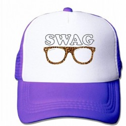 Baseball Caps Trucker Mesh Hat Baseball Caps Swag Leopard Adjustable Snapback Hats - Purple - CX18IGCSXQ2 $31.30