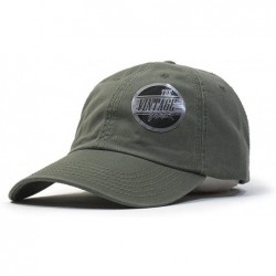 Baseball Caps Blank Dad Hat Cotton Adjustable Baseball Cap - Olive Green - CT12OB7EDH8 $23.10