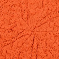 Skullies & Beanies Soft Lightweight Crochet Beret for Women Solid Color Beret Hat - One Size Slouchy Beanie - Orange - CM18KC...