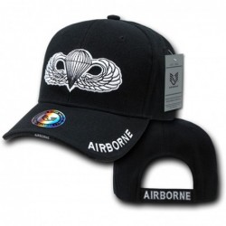 Baseball Caps US Military Legend Branch Logo Rich Embroidered Baseball Caps S001 - Airborne - CQ11JZ3OH8B $22.66