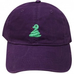 Baseball Caps Cute Snake Emoji Cotton Baseball Caps - Purple - C81862M0XMW $16.91