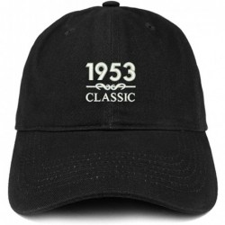 Baseball Caps Classic 1953 Embroidered Retro Soft Cotton Baseball Cap - Black - CP18CO5XTCE $36.62