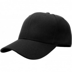 Baseball Caps 2pcs Baseball Cap for Men Women Adjustable Size Perfect for Outdoor Activities - Black/Black - CS195CW9K9N $14.64