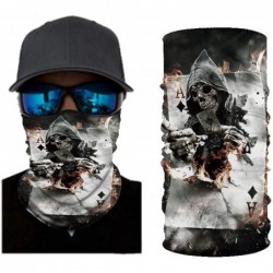 Balaclavas 4pcs 3D Print Multifunction Outdoor Headwear Face Dust Mask Cover Bandanas Magic Scarf - 4packq - C8197TAQY56 $26.92