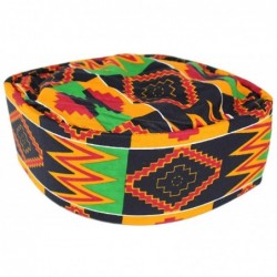 Skullies & Beanies African Native Hat Foldable Velvet Hat - Kente Diamond - C6197HN3D6W $50.73