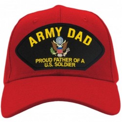 Baseball Caps Army Dad - Proud Father of a US Soldier Hat/Ballcap Adjustable"One Size Fits Most" - Red - CQ18TSLH0X4 $52.91