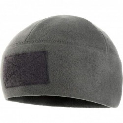 Skullies & Beanies Tactical Beanie Fleece Watch Cap - Winter Hat Elite - Patch Panel - Grey - CU18LDCKWL6 $20.76