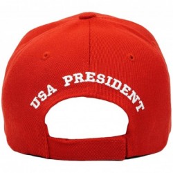 Baseball Caps Trump 2020 Keep America Great Embroidery Campaign Hat USA Baseball Cap - Red - CB18D50NQ80 $15.14