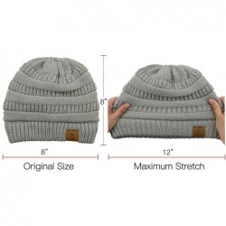Skullies & Beanies Winter Hats for Women Knit Beanie Hat Thick Unisex Warm Skull Caps for Men Unisex Warm Skiing Beanies - CL...