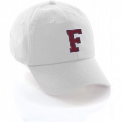Baseball Caps Customized Letter Intial Baseball Hat A to Z Team Colors- White Cap Blue Red - Letter F - CW18ET227SS $26.96