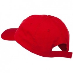 Baseball Caps Navy Seabees Symbol Embroidered Low Profile Washed Cap - Red - CM11NY383WT $32.79