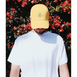 Baseball Caps Mens Embroidered Adjustable Dad Hat - Avocado Embroidered (Yellow) - CA18WLKNXM3 $29.82