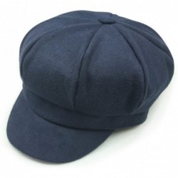 Newsboy Caps Wool Newsboy Hat Beret Cap Ivy Hats for Women and Men - Navyblue - CF1886ALUQQ $19.90