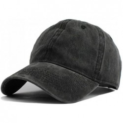 Baseball Caps Unisex Baseball Cap Denim Fabric Hat I Love Horse Adjustable Snapback Peak Cap - Asphalt - CS18KR86ETW $23.81