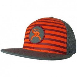 Baseball Caps Men's Roughy Chute Orange Striped Trucker Hat Grey One Size - CK12EBYHUS7 $26.24