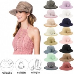 Sun Hats Womens UPF50 Foldable Summer Sun Beach Straw Hats - Fl2798navy - CD18DZZIQ3D $27.90