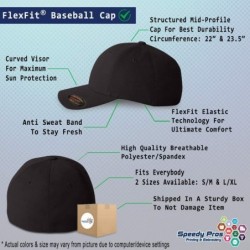 Baseball Caps Flexfit Hats for Men & Women Custom Personalized Text Dad Hats Baseball Cap - Black - CJ18DLHTZLW $28.97