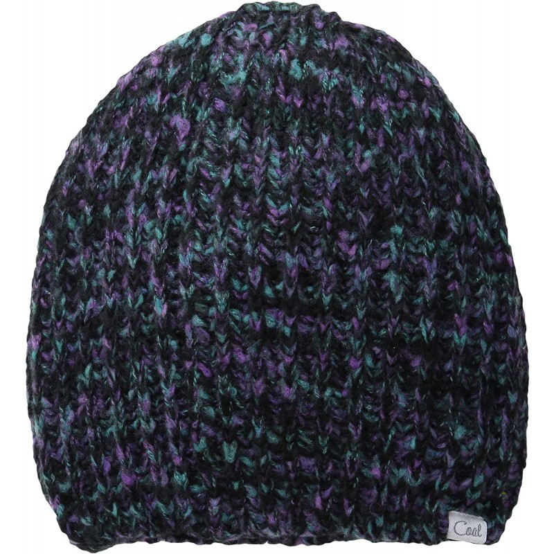 Skullies & Beanies Women's The Coco Oversized Rib Knit Beanie Hat - Purple - CY11J1SMG7T $31.36