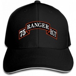Baseball Caps 75st Ranger Regiment Unisex Hats Trucker Hats Dad Baseball Hats Driver Cap - Black - CQ18LYIOG3N $39.14