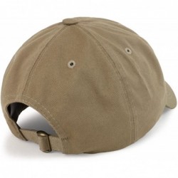 Baseball Caps Oversize XXL Plain Unstructured Soft Crown Cotton Dad Hat - Khaki - CC18DOK5693 $37.93