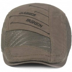 Newsboy Caps Summer Mesh Ivy Gatsby Newsboy Cabbie Hat Flat Cap for Men - Army Green - CQ18UL78M8S $19.00
