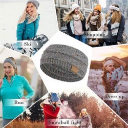 Cold Weather Headbands Womens Winter Warm Beanie Headband Skiing Cable Knit Cap Ear Warmer Headbands - A-grey - CH18LZ0SKNS $...