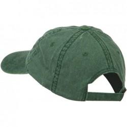 Baseball Caps Number 1 Grandpa Letters Embroidered Washed Cotton Cap - Dark Green - C711NY31TQV $44.97