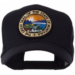 Baseball Caps US Western State Seal Embroidered Patch Cap - Montana - CO11FIUDCT5 $30.97