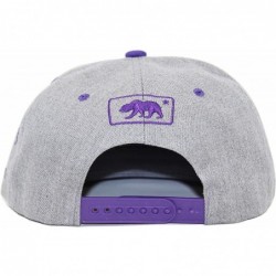 Baseball Caps California Republic Bear Logo Snapbacks Flat Brim Adjustable Snapback Hat Cap - Gray Purple - C3195I3TEXM $13.82