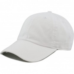 Baseball Caps Unisex Blank Washed Low Profile Cotton & Denim & Tie Dye Dad Hat Baseball Cap - White - C812FOR5IY3 $15.01