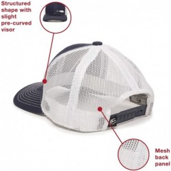 Baseball Caps Fish Lure Trucker Hat - Adjustable Baseball Cap w/Plastic Snapback Closure - Spoon (Navy W/ White Mesh) - CE18L...