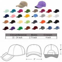 Baseball Caps Baseball Caps Dad Hats 100% Cotton Polo Style Plain Blank Adjustable Size - Purple - C218EZ9X06H $17.96