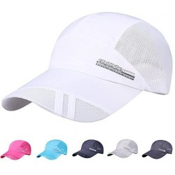 Baseball Caps Fashion Adult Mesh Hat Quick-Dry Collapsible Sun Hat Outdoor Sunscreen Baseball Cap - White - CQ18HU67DKT $18.17
