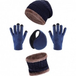 Skullies & Beanies 5 Pieces Winter Ski Warm Set- Include Winter Knitted Hat Neck Warmer Outdoor Warmer Gloves Ear Warmer - Na...