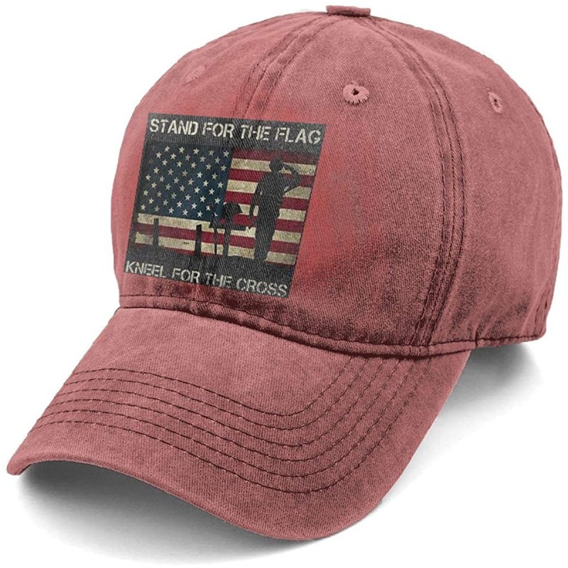 Baseball Caps Make America Great Again MAGA Classic Vintage Jeans Baseball Cap Adjustable Dad Hat for Women and Men - Red - C...