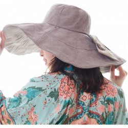 Sun Hats Womens Summer Foldable Floppy Wide Brim Beach Sun Hat with Detachable Bowknot UPF 50+ - Green - CY18NW43D35 $20.36