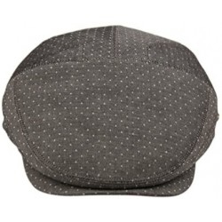 Newsboy Caps Men's Cotton Flat Ivy Caps Summer Newsboy Hats - Black Dot - CD18DS89YIC $57.79