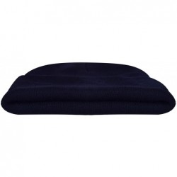 Skullies & Beanies Custom Hat Wool Cuffed Plain Beanie Warm Winter Knit Hats Skull Cap DIY Hat - Black-2 - C218LXW39SC $26.79