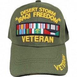 Baseball Caps Desert Storm Iraqi Freedom Veteran Sandwich Bill Mens Cap - Olive Green - C519992TXYT $23.46