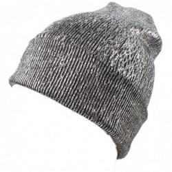 Skullies & Beanies Malbaba Women Warm Ear Velvet Fluff Ball Crochet Beanie Hats Ladies Winter Casual Knit Glittering Caps - S...