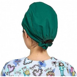 Skullies & Beanies Scrub Cap Sweatband Adjustable Bouffant Hats Headwear for Womens Mens Boys Girls - Green-1pc - CL1983YODH3...