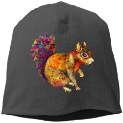 Skullies & Beanies colorful Squirrels Slouchy Hip-Hop Knitted Hat For Mens Womens Fashion Beanie Cap - Black - C1188CZ4SWH $2...