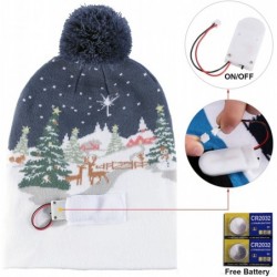Skullies & Beanies LED Light Up Hat Beanie Knit Cap- Colorful LED Xmas Christmas Beanie - Style-04 - CC188L0AA38 $13.22