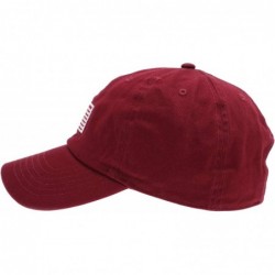 Baseball Caps USA American Flag Embroidered 100% Cotton Adjustable Strap Baseball Cap Hat - Flag - Burgundy - C518D008DYW $19.91